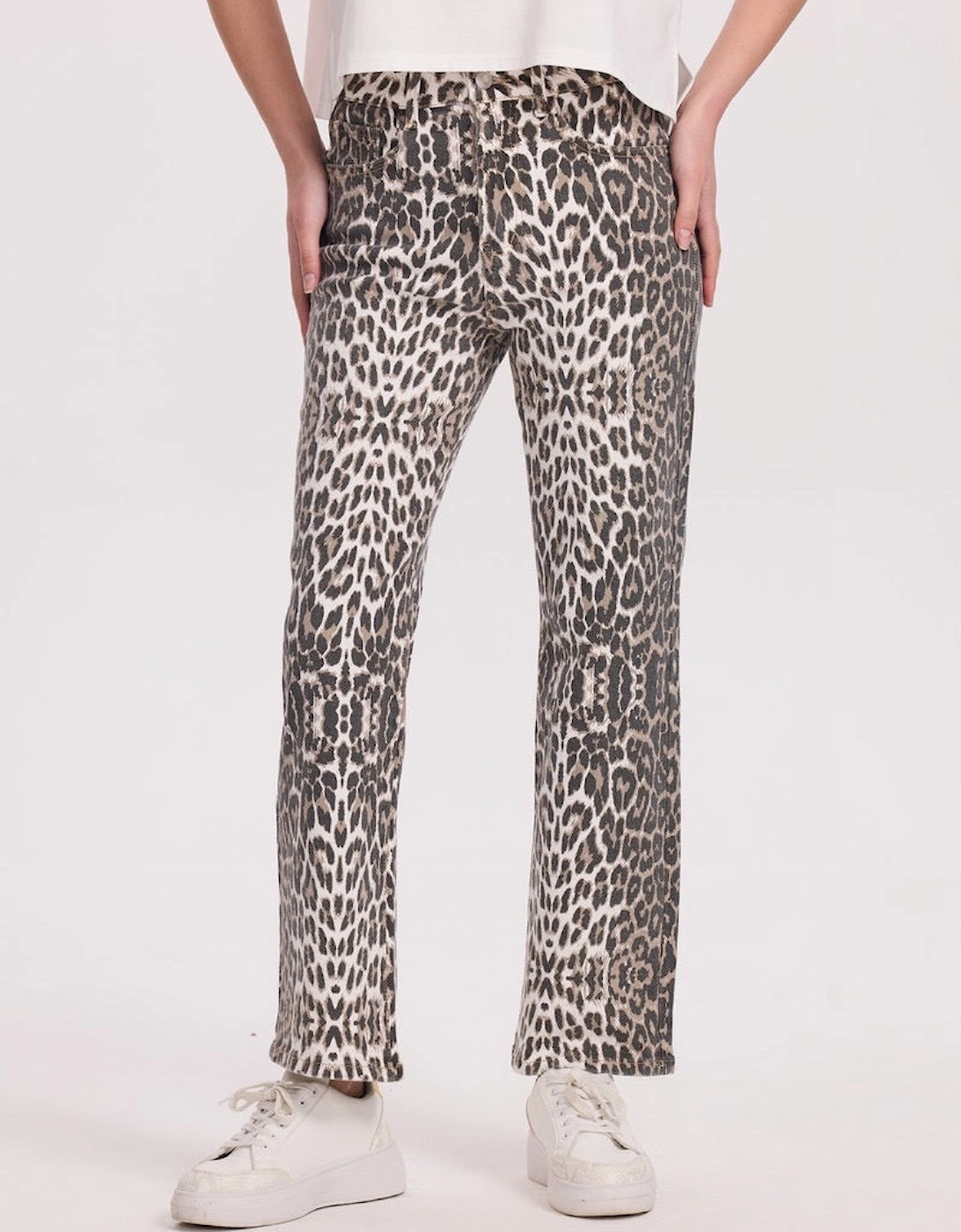 Leopard stretch jeans