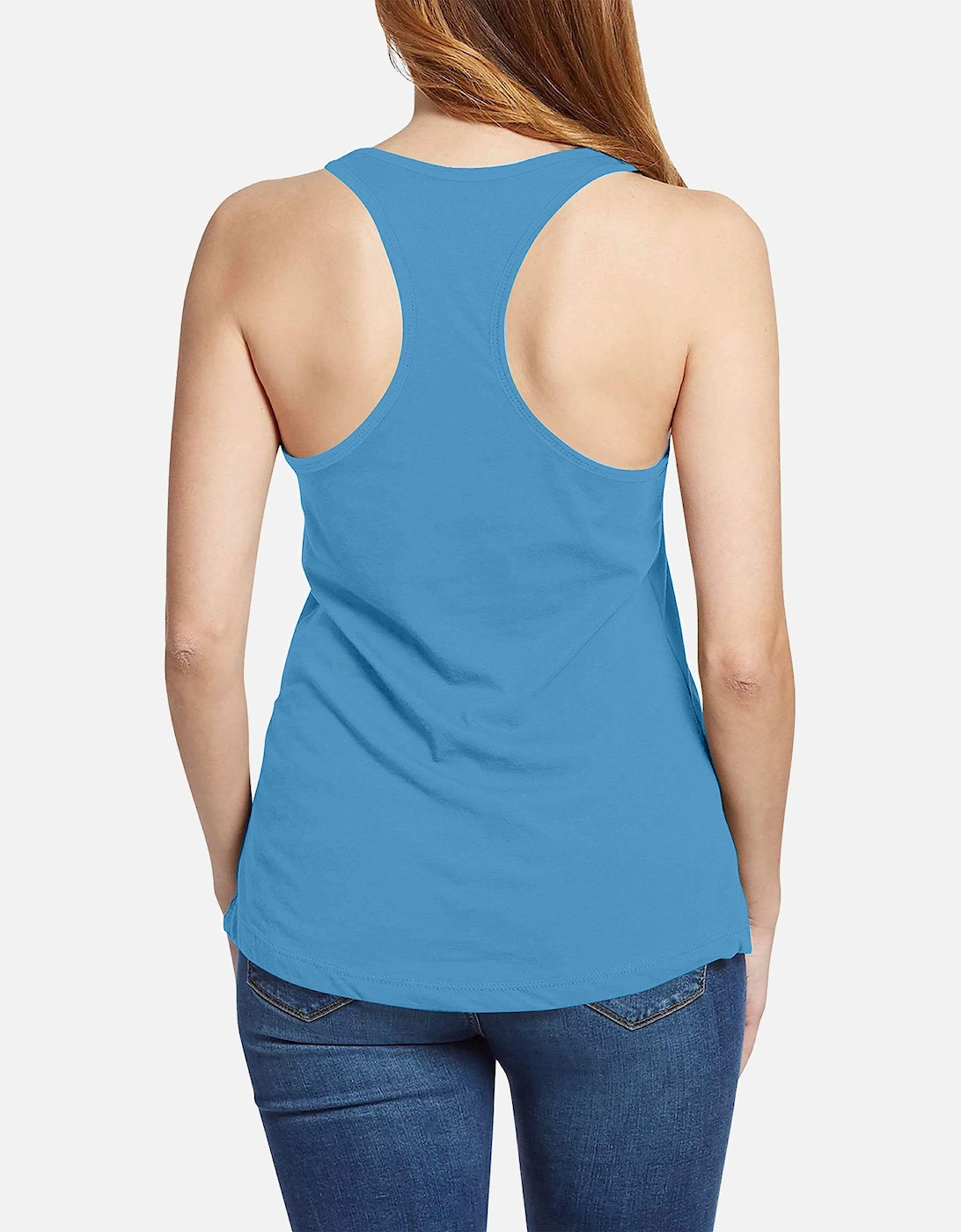 Women's Racer Back Soft Stretch Fitted Sleeveless Cotton Regular Fit Tank Top