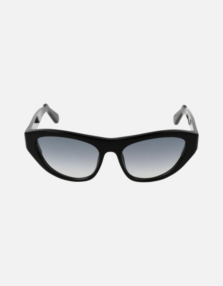 Cat Eye Full-Rim Acetate Sunglasses with Gradient Lenses Women - Black