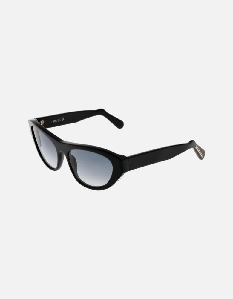 Cat Eye Full-Rim Acetate Sunglasses with Gradient Lenses Women - Black