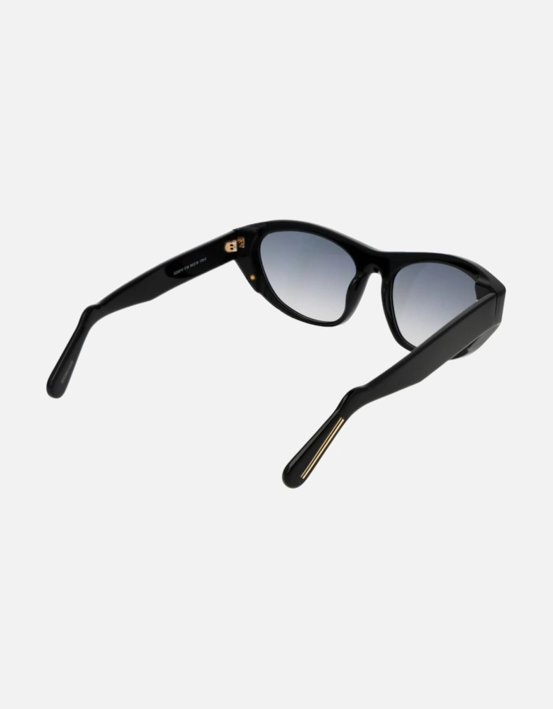 Cat Eye Full-Rim Acetate Sunglasses with Gradient Lenses Women - Black