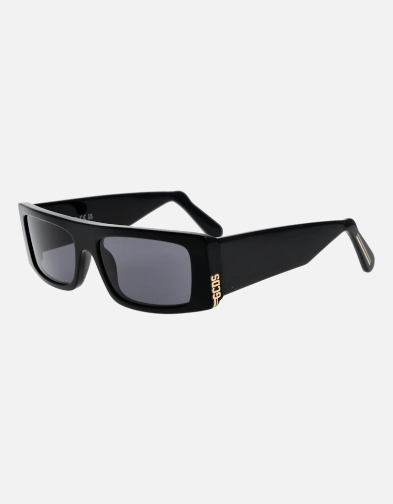 Rectangle Full-Rim Black Sunglasses Unisex