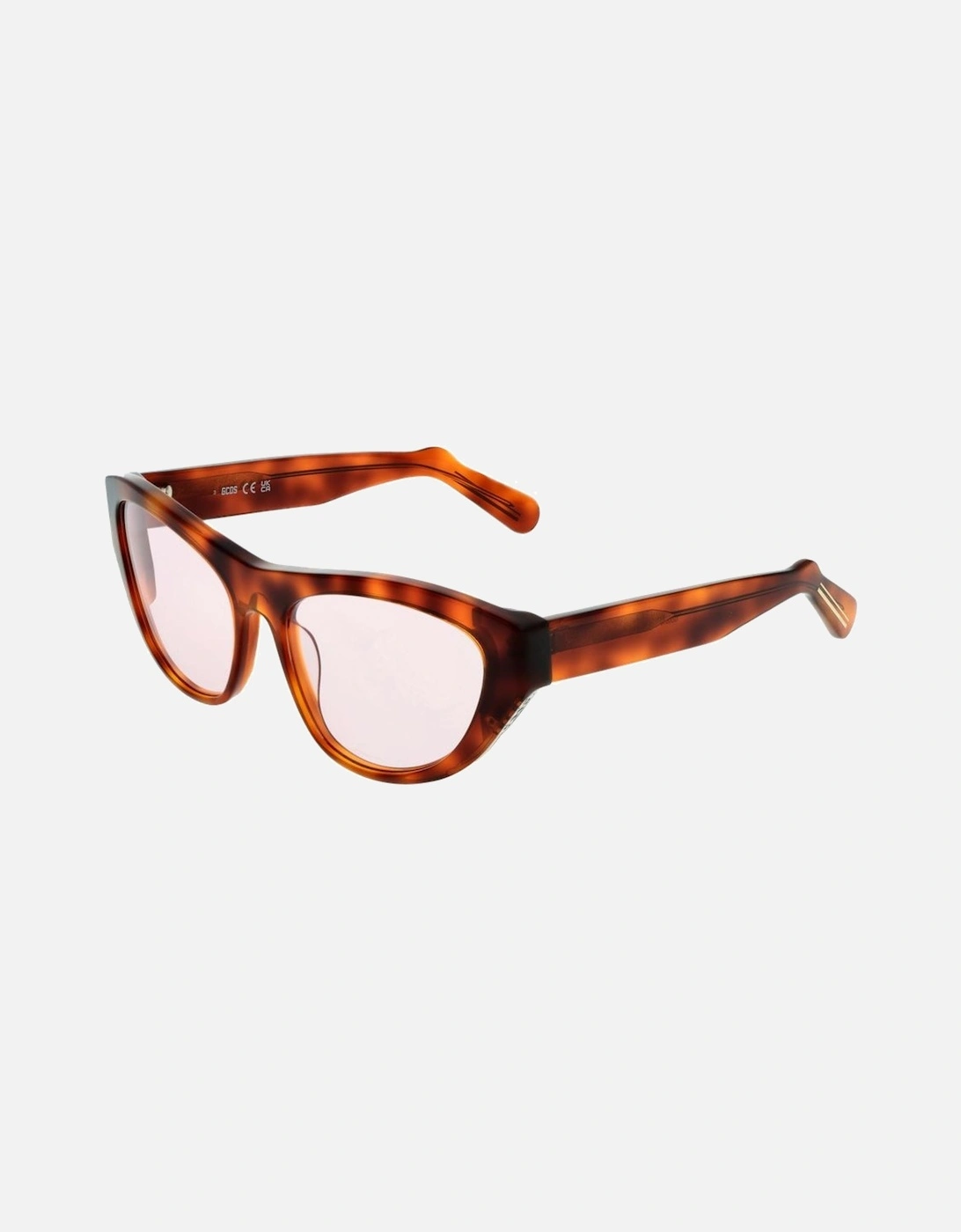 Cat Eye Full-Rim Sunglasses with Rose Lenses Women - Brown, 4 of 3