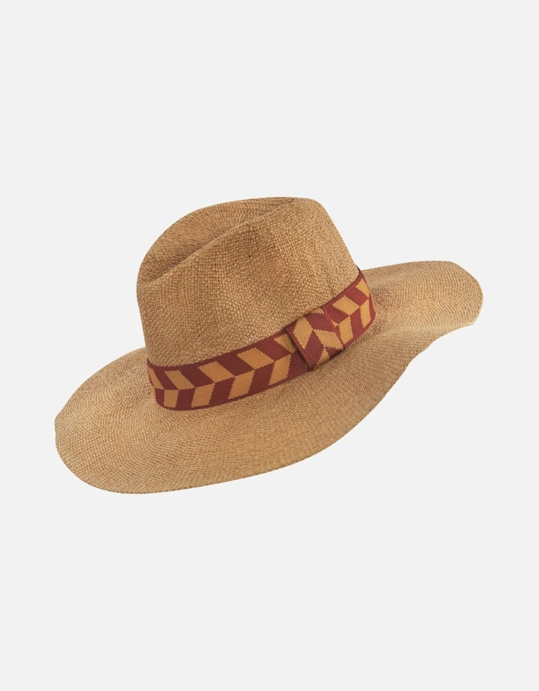 Natasha Hat - Terracotta Chevron