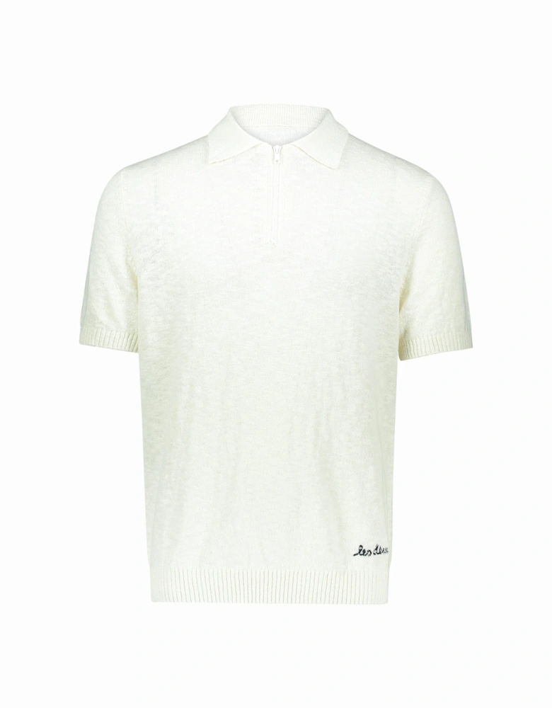 Brad Zipper Polo Shirt - Ivory