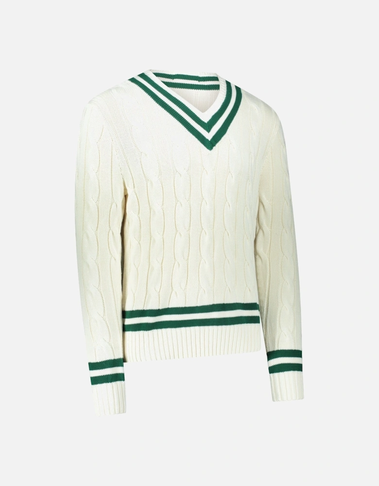 Ralph Lauren Iconic Cricket Sweater - Cricket Cream/New forest