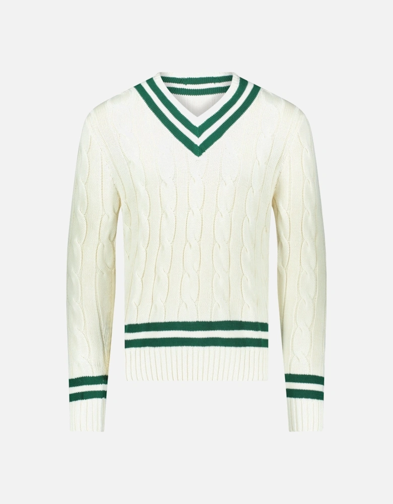 Ralph Lauren Iconic Cricket Sweater - Cricket Cream/New forest