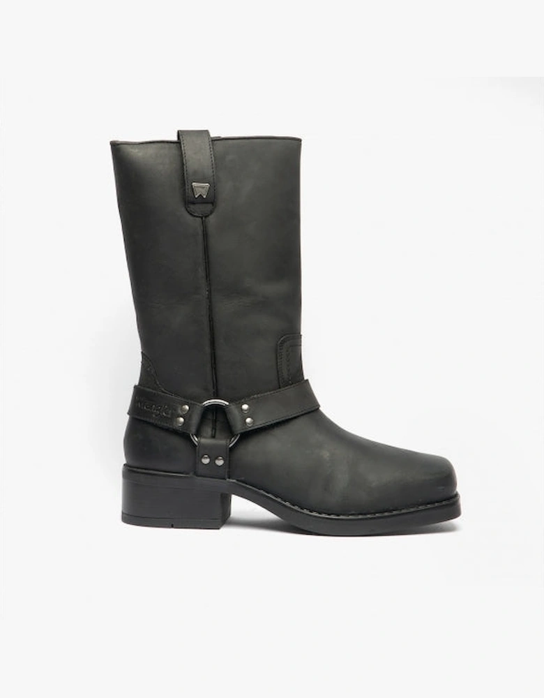 HIGHWAY Mens Leather Boots Black