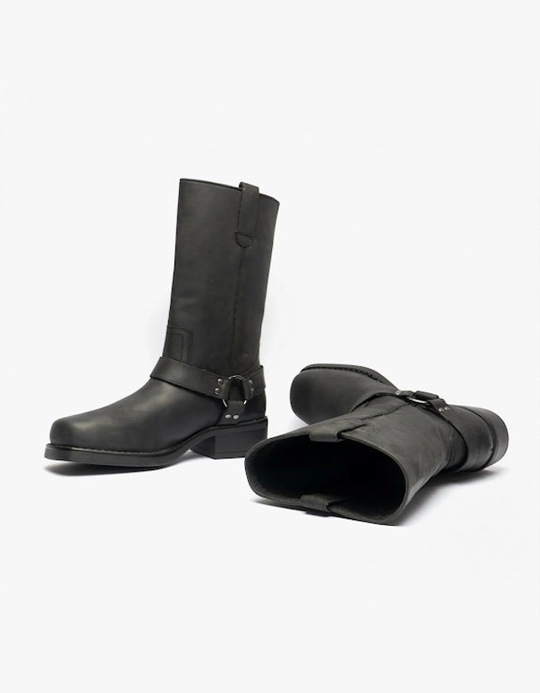 HIGHWAY Mens Leather Boots Black