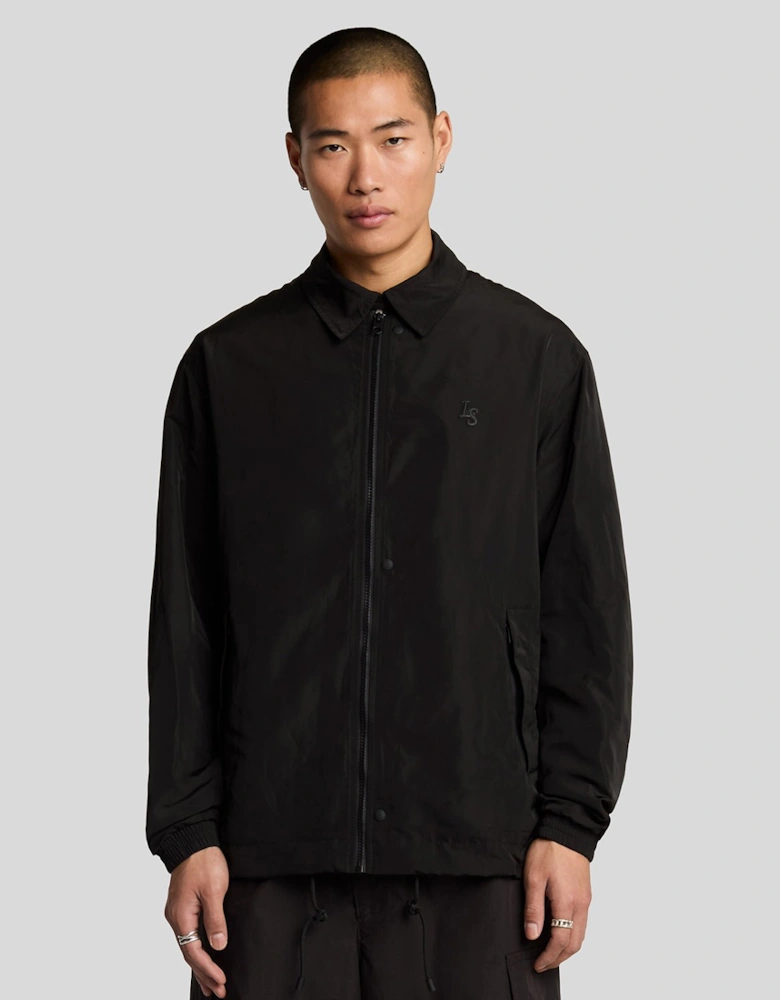 Nylon Emblem Coach Jacket