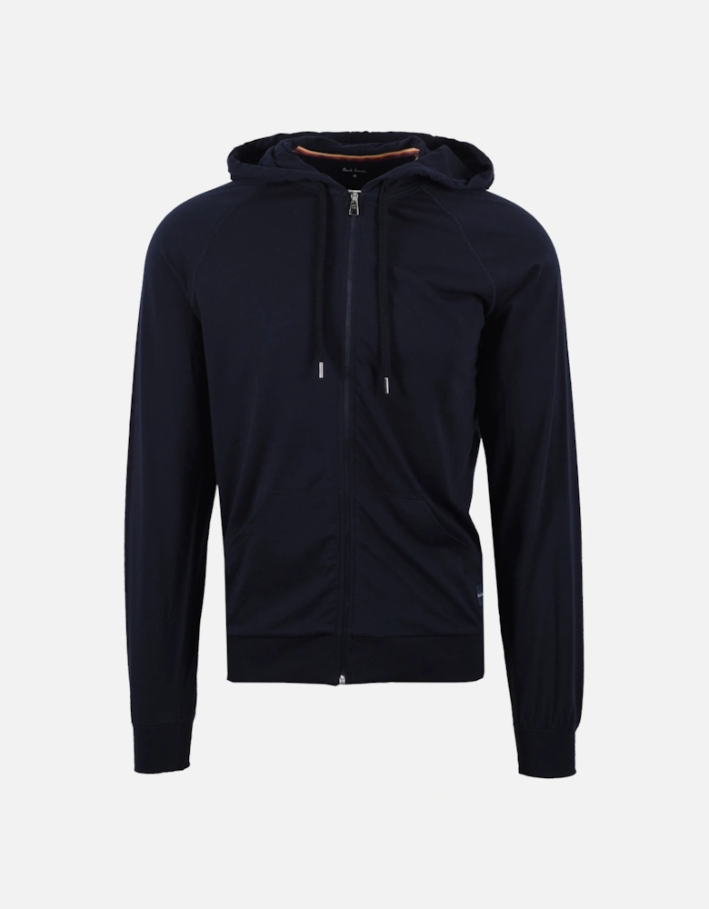 Jersey Zip Up Hoodie Dark Navy