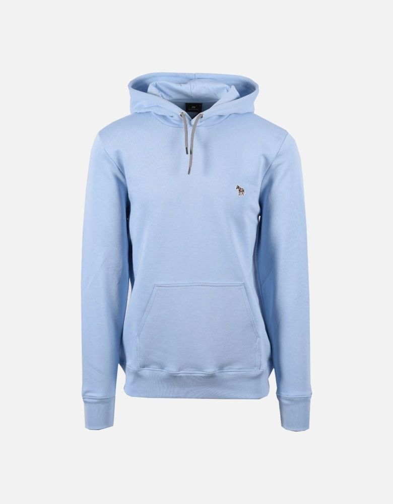 Reg Fit Zebra Logo Hoodie Light Blue