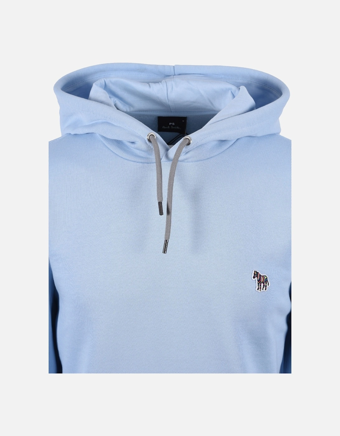 Reg Fit Zebra Logo Hoodie Light Blue