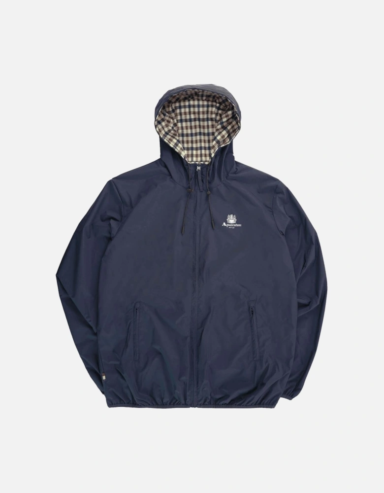 Nylon Reversible Club Check/Navy Sailor Jacket