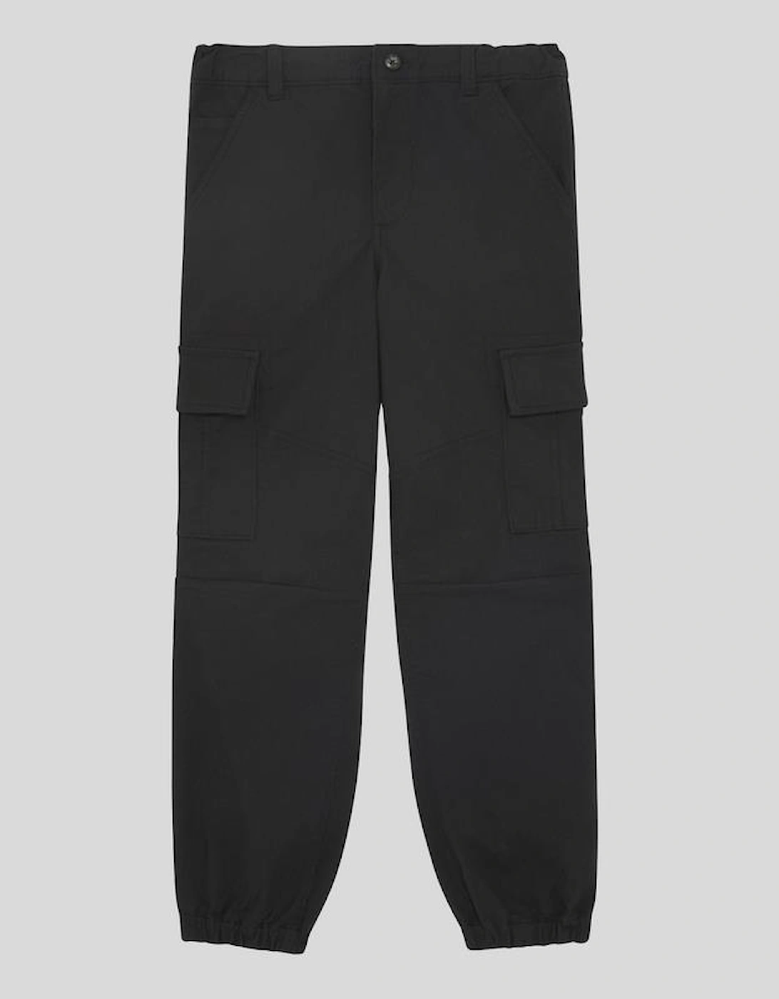 Lyle And Scott Boys Black 'S Ripstop Cuffed Cargo Trousers - : Size 15/16 Y Kids