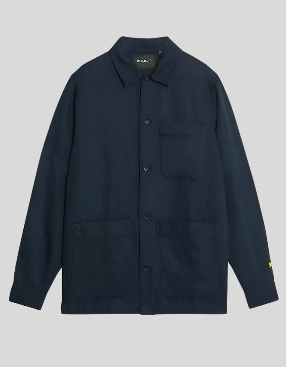 Lyle And Scott Men's Linen Blend Overshirt - Navy - Size: 38/Regular
