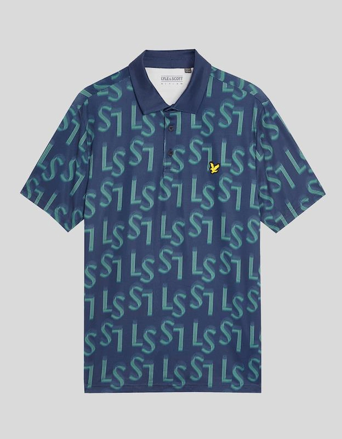 Golf LS Monogram Printed Polo Shirt