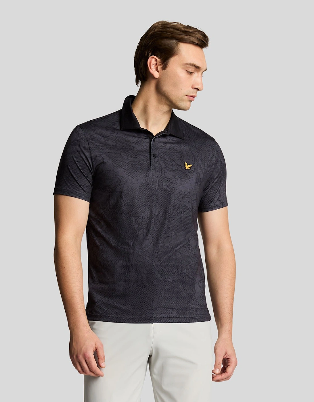 Golf Contour Printed Polo Shirt, 6 of 5