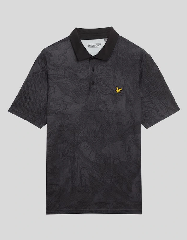 Golf Contour Printed Polo Shirt