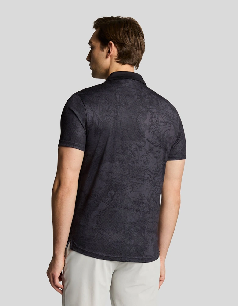 Golf Contour Printed Polo Shirt