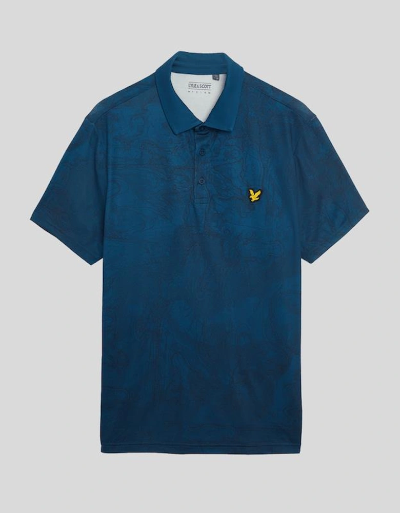 Golf Contour Printed Polo Shirt