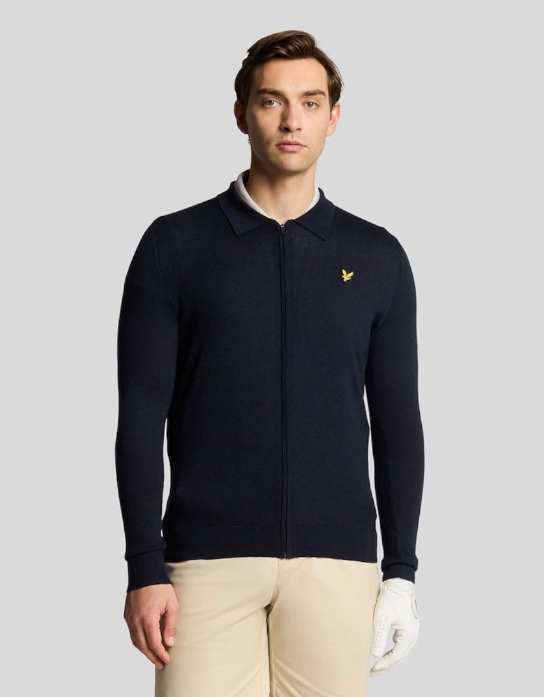 Golf Lightweight Knitted Collared Cardigan