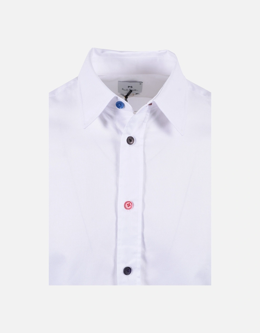 Sport Stripe Button Shirt White