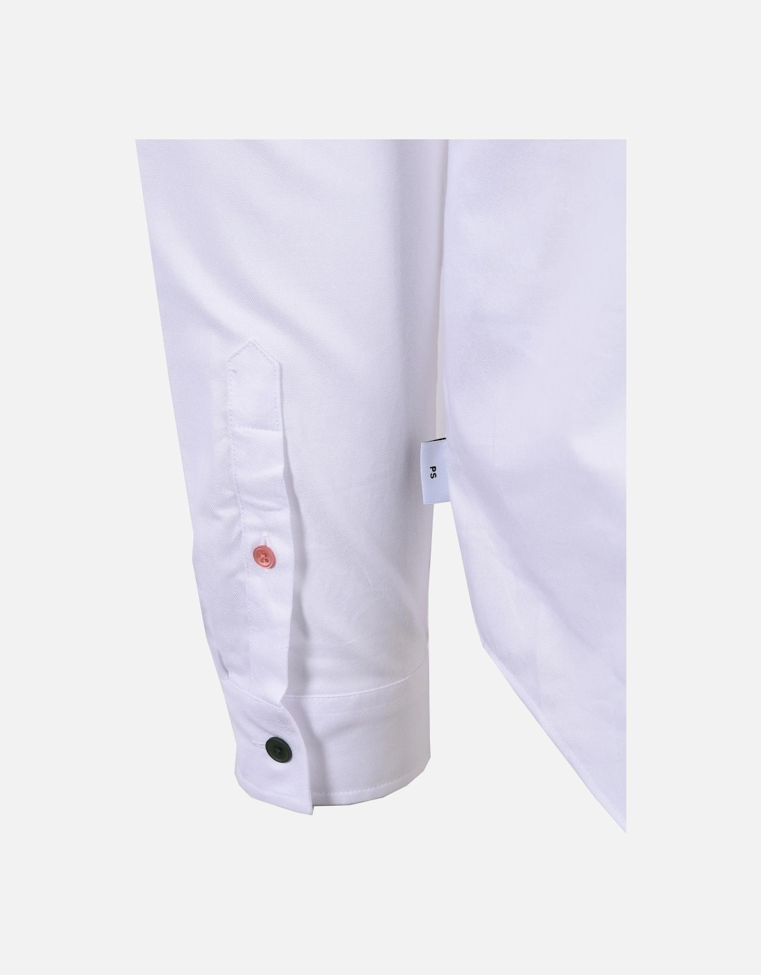 Sport Stripe Button Shirt White