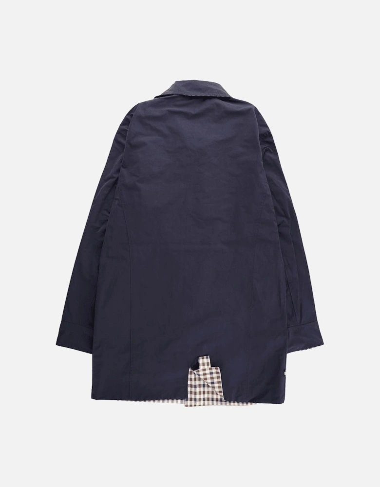 Reversible Club Check/Navy Trench Coat