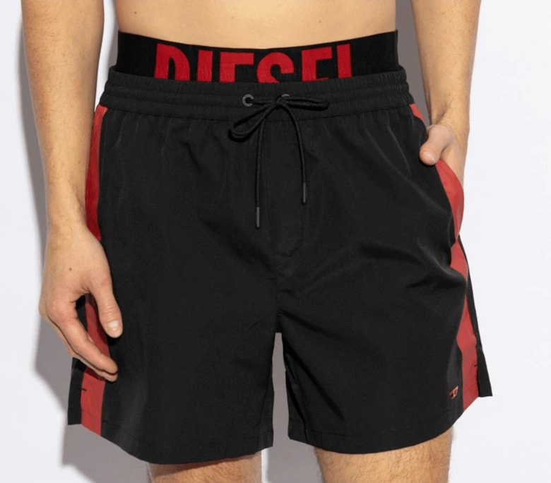 Metal Logo Black/Red Shorts