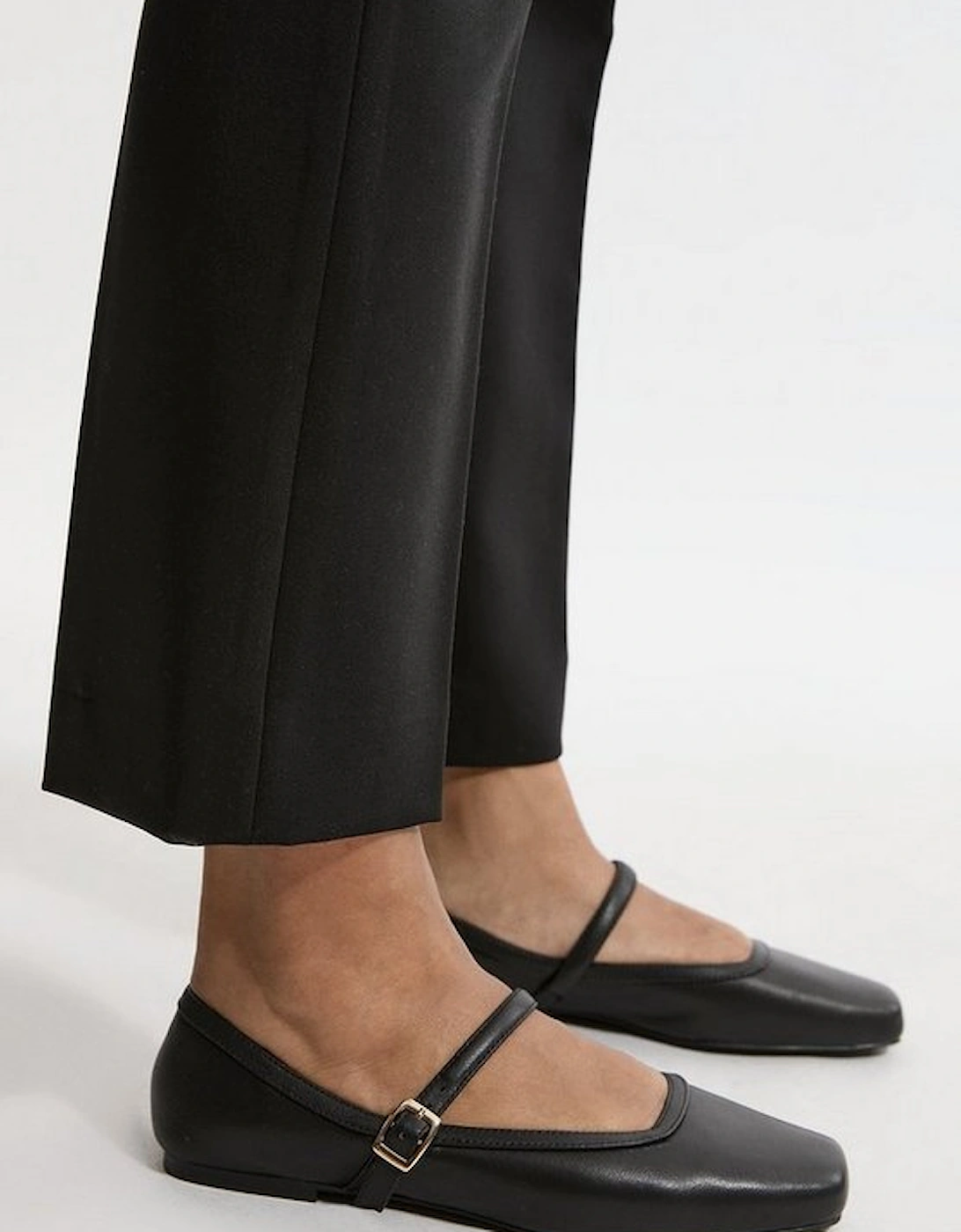 Leather Flat Square Toe Mary Jane