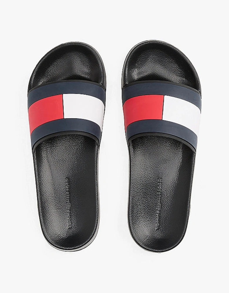 FLAG Mens Poolside Logo Sliders Desert Black