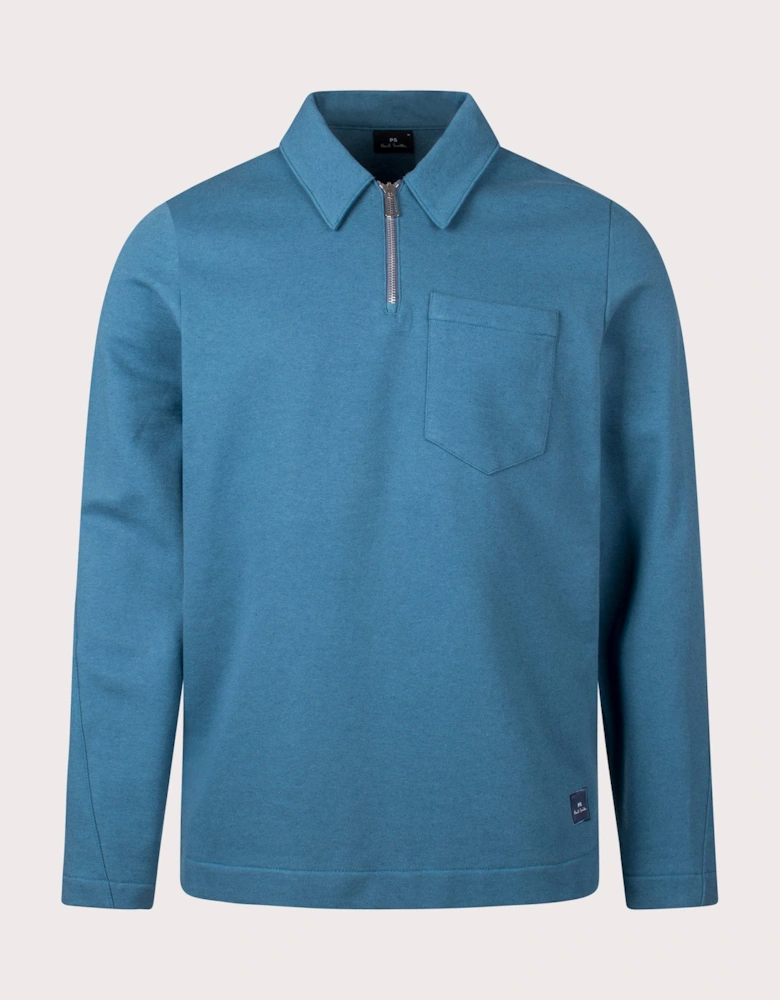 Quarter Zip Pocket Sweatshirt