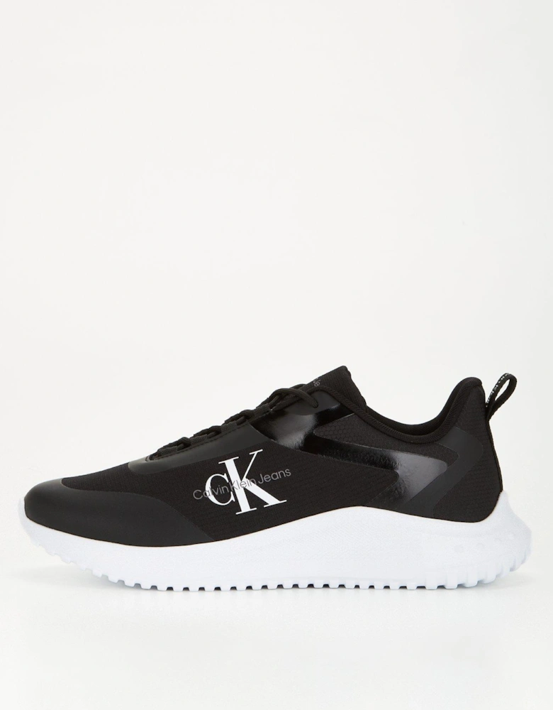 Eva Runner Low Lace-up Trainer - Black/white