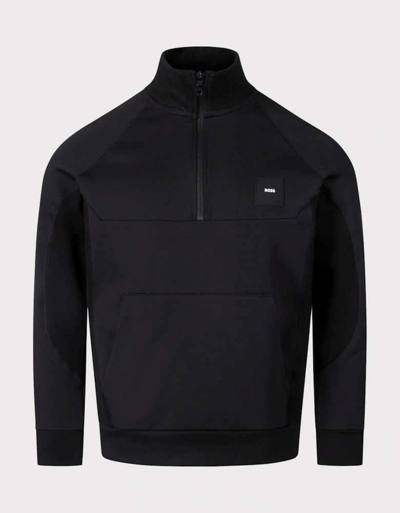 Rib Quarter Zip Sweatshirt