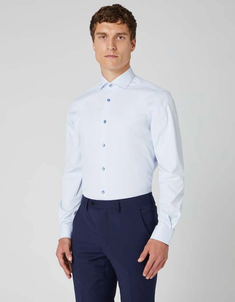 LS Stretch Shirt 21 Blue