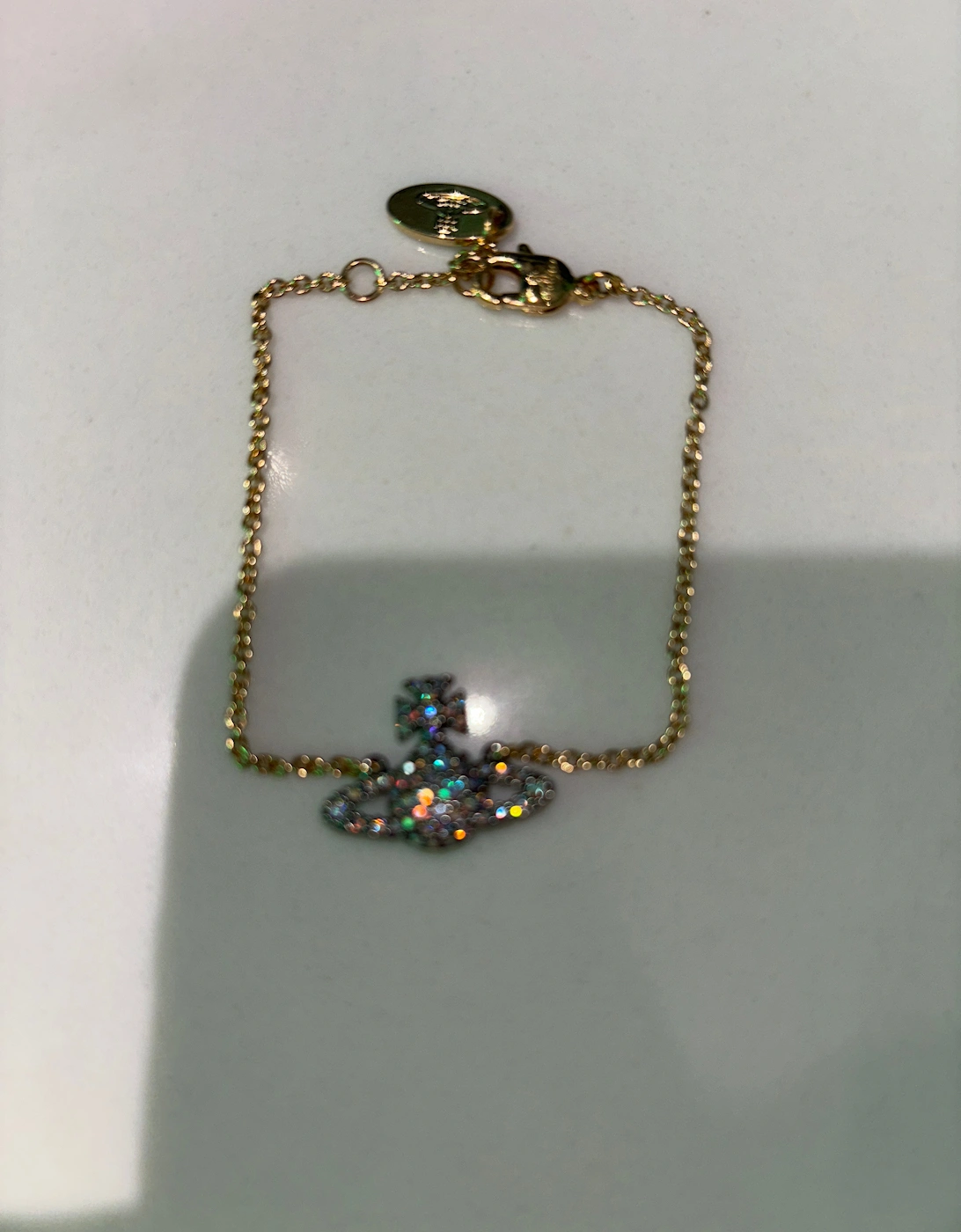 Men's Vivienne Westwood Grace bas relief bracelet - Gold - Size: ONE size