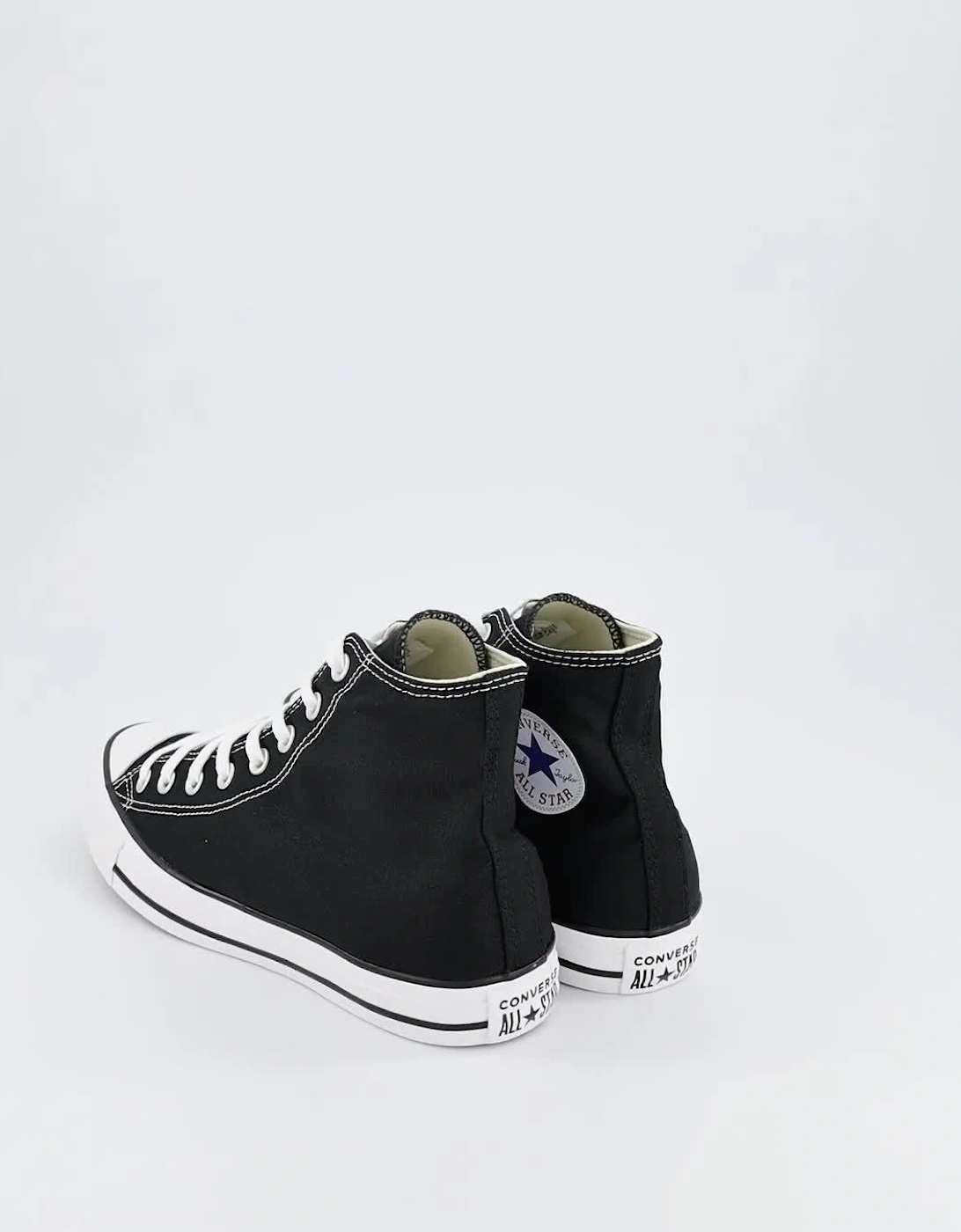 Unisex Wide Fit Hi Top Trainers - Black