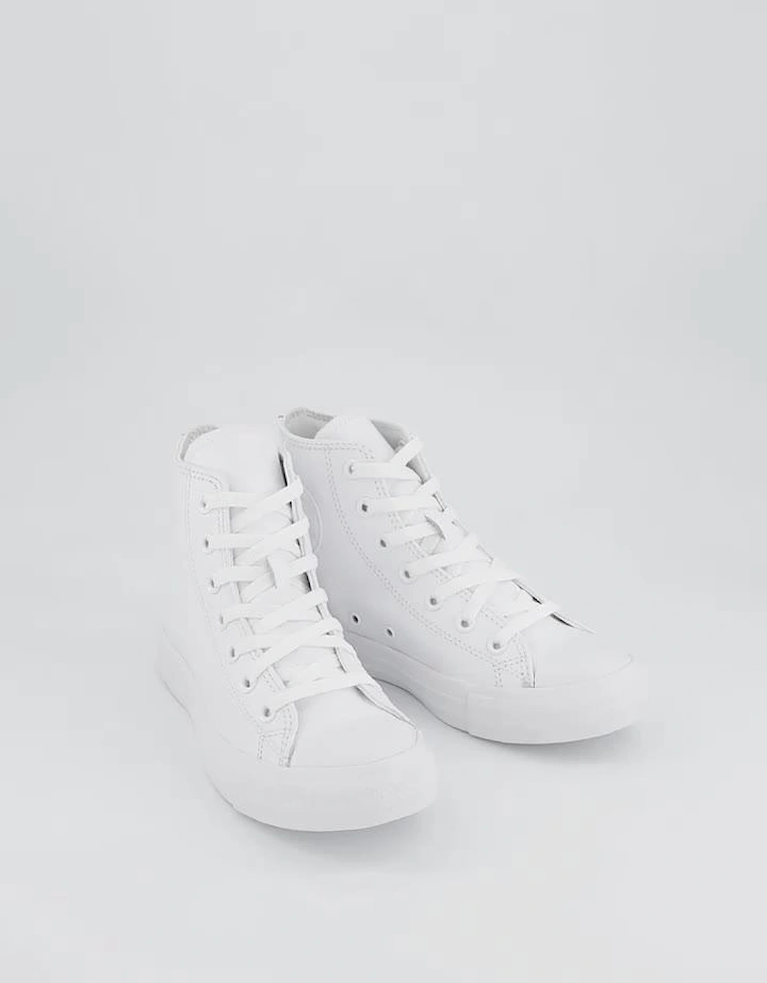 Leather Hi Top Trainers - White