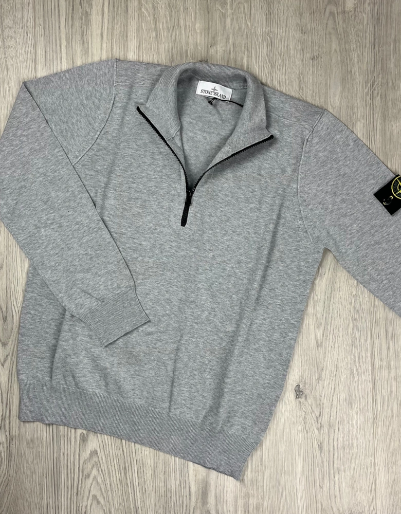Knit Half Zip Fleece - Grey