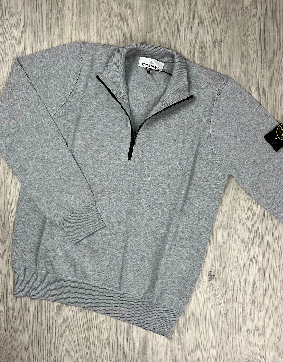 Knit Half Zip Fleece - Grey