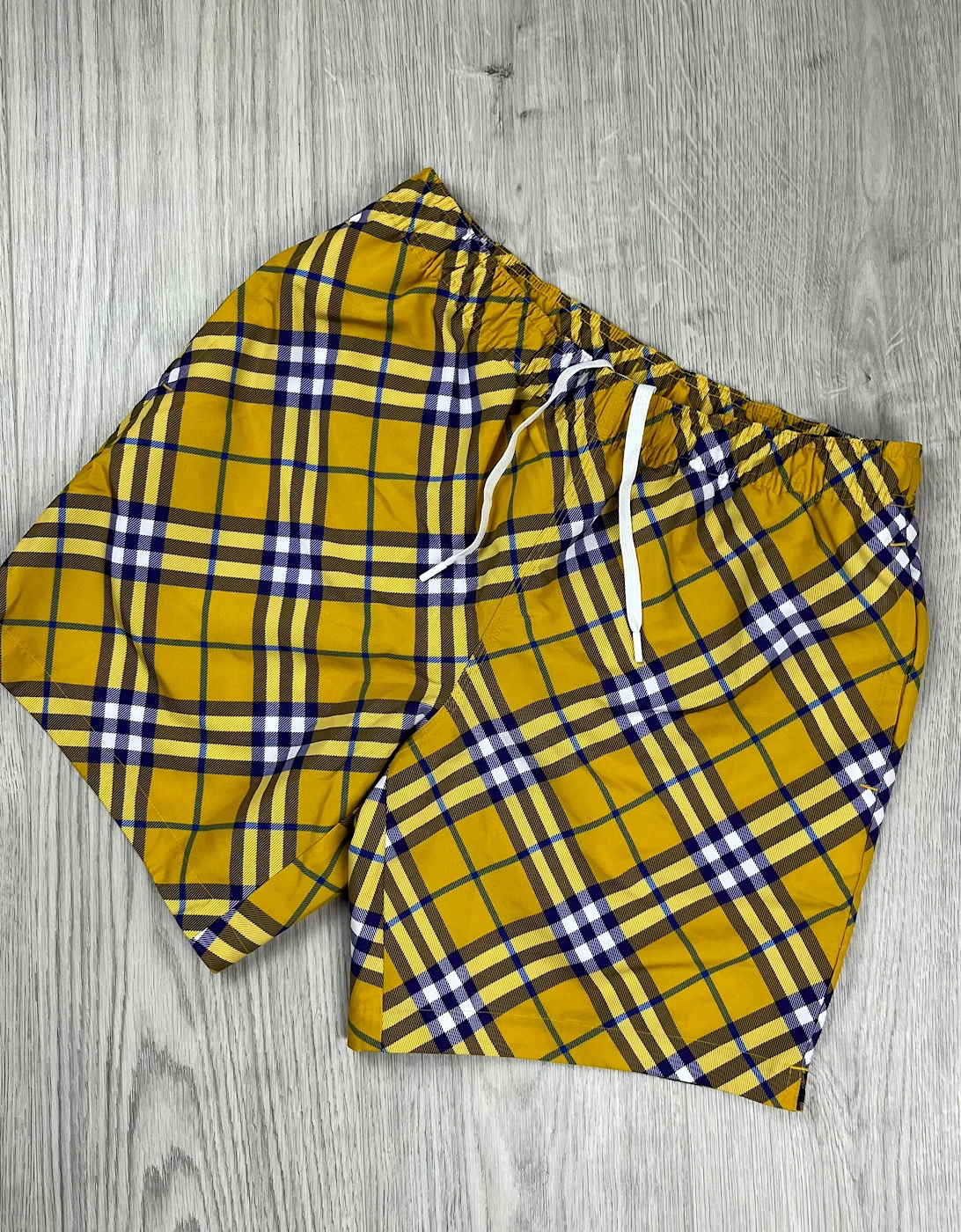 Check Swim Shorts - Yellow