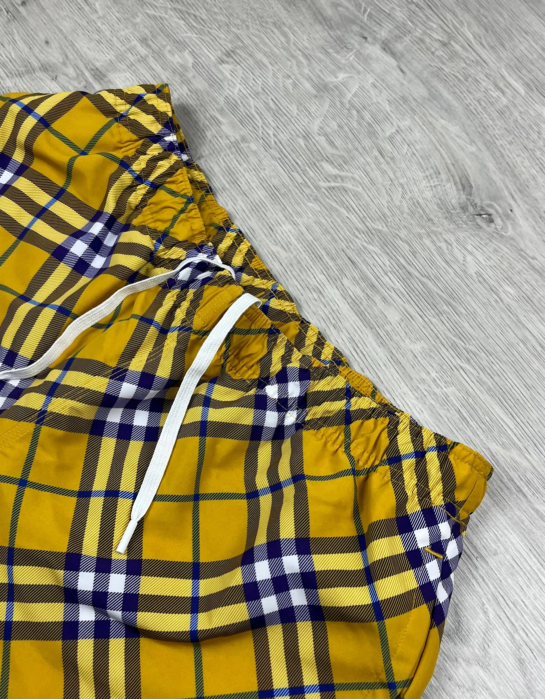 Check Swim Shorts - Yellow