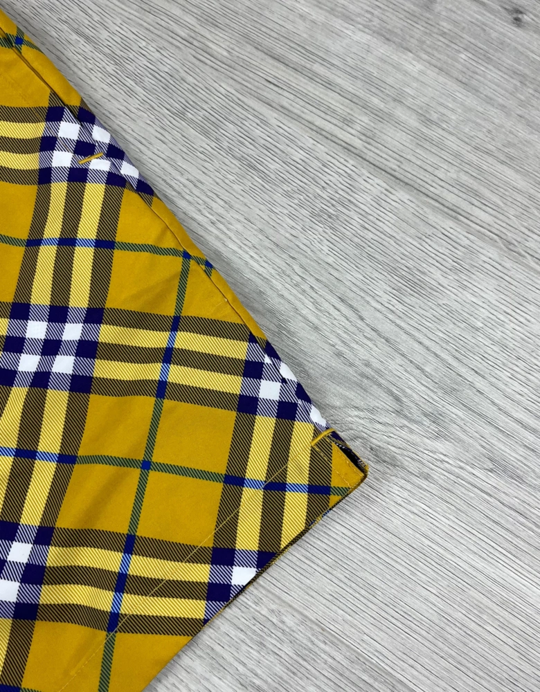 Check Swim Shorts - Yellow