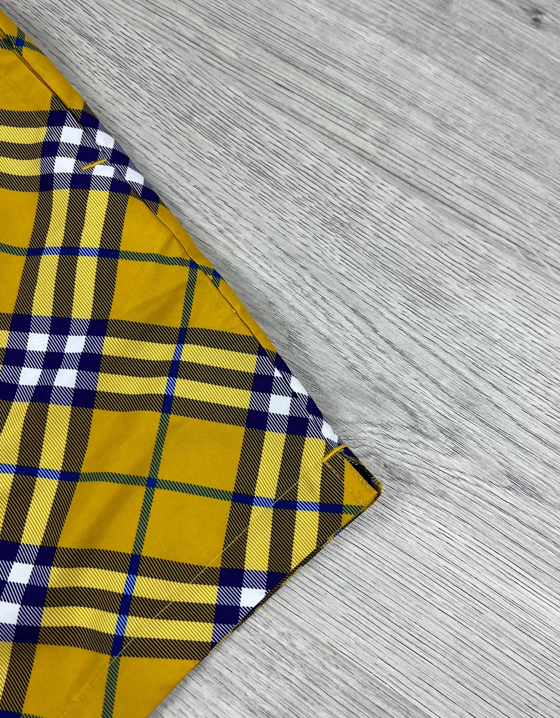 Check Swim Shorts - Yellow