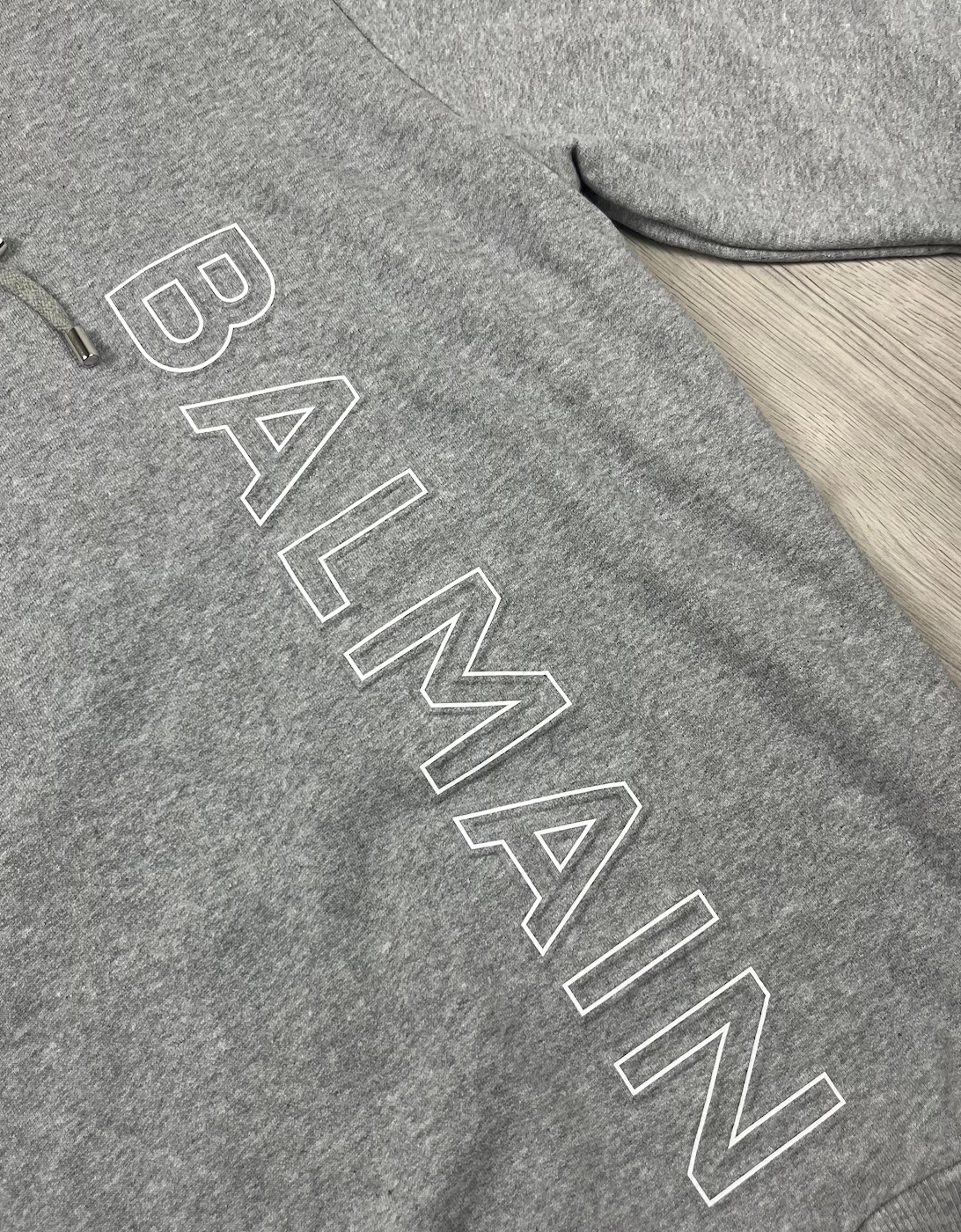 Embossed Hoodie - Grey