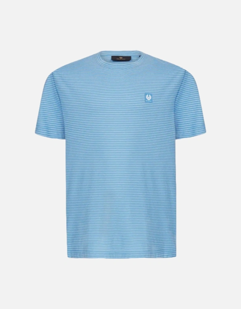 Micro Striped T-Shirt Hydra Blue/Natural