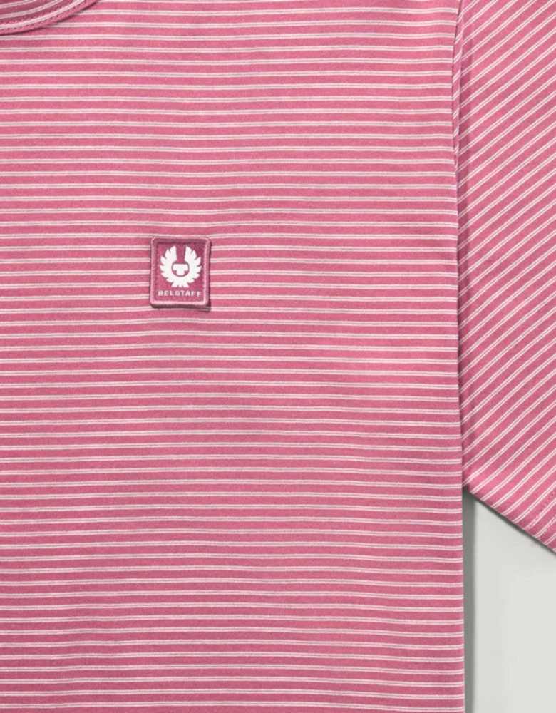 Micro Striped T-Shirt Magenta/Natural