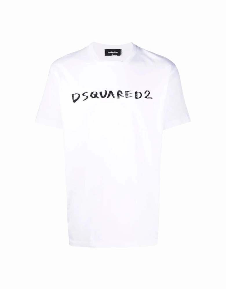 Slim Logo-print Short-sleeved White T-shirt