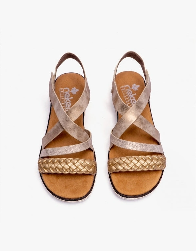 V3663-90 Womens Sandals Gold